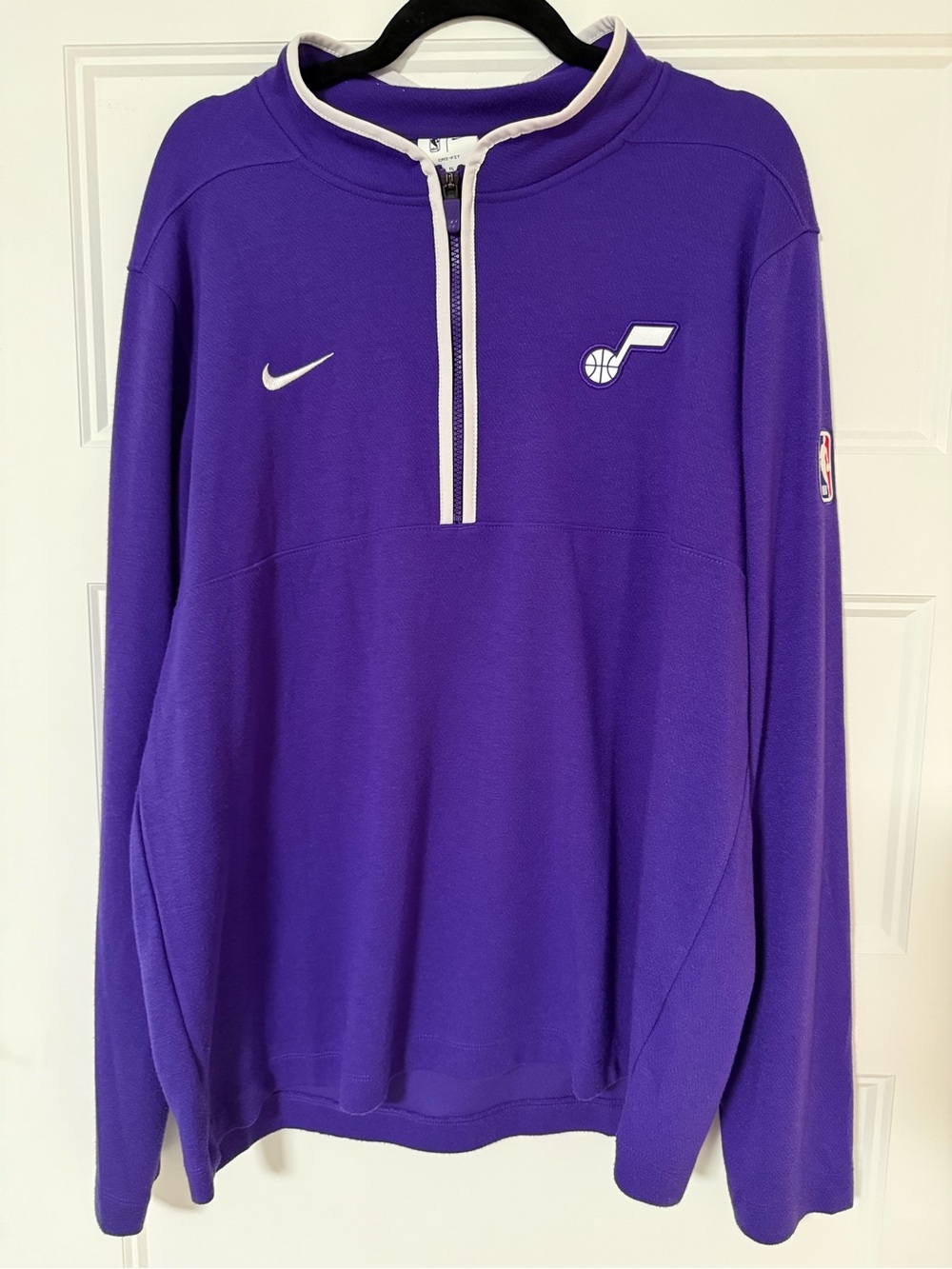 Nike Men’s Purple Half-Zip Pullover with White Trim